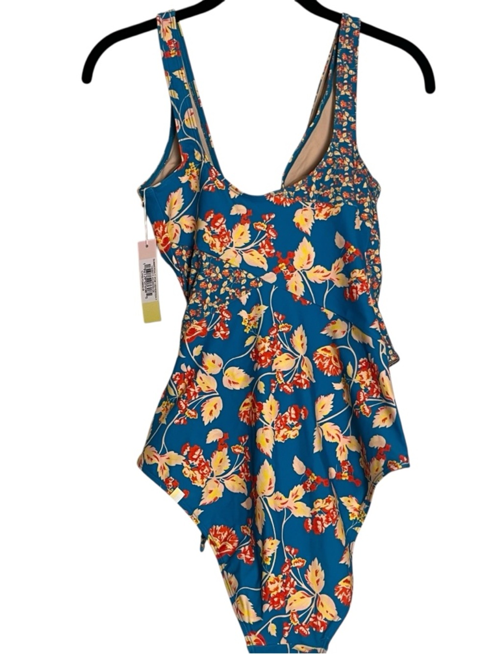 Summersalt x DVF The Perfect Wrap One Piece Swimsuit Floral Teal  NWT 2022 6LT - Picture 5 of 16
